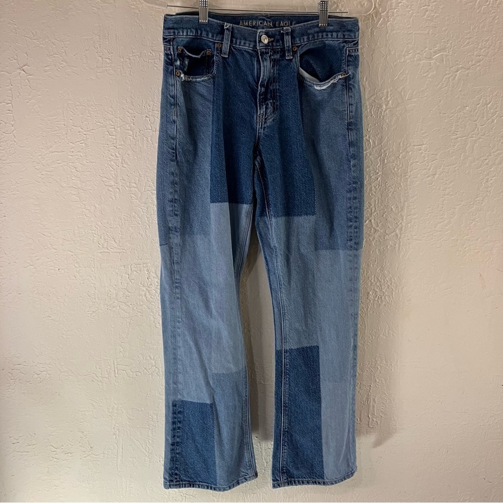 American Eagle Patchwork 90’s Bootcut Jeans In Bl… - image 2